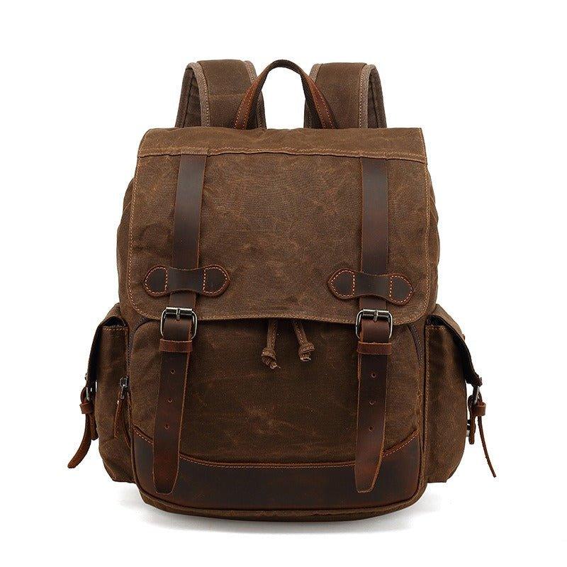 Mens Canvas Backpack Vintage for Travel School