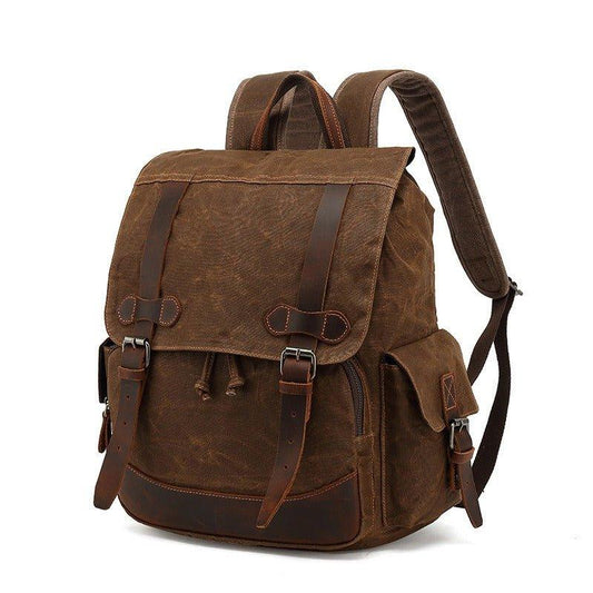 Mens Canvas Backpack Vintage for Travel School