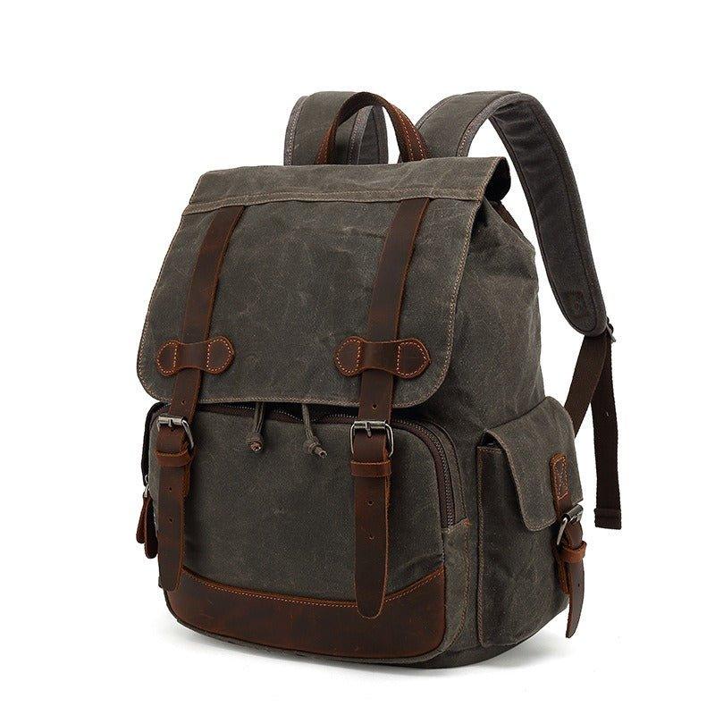 Mens Canvas Backpack Vintage for Travel School