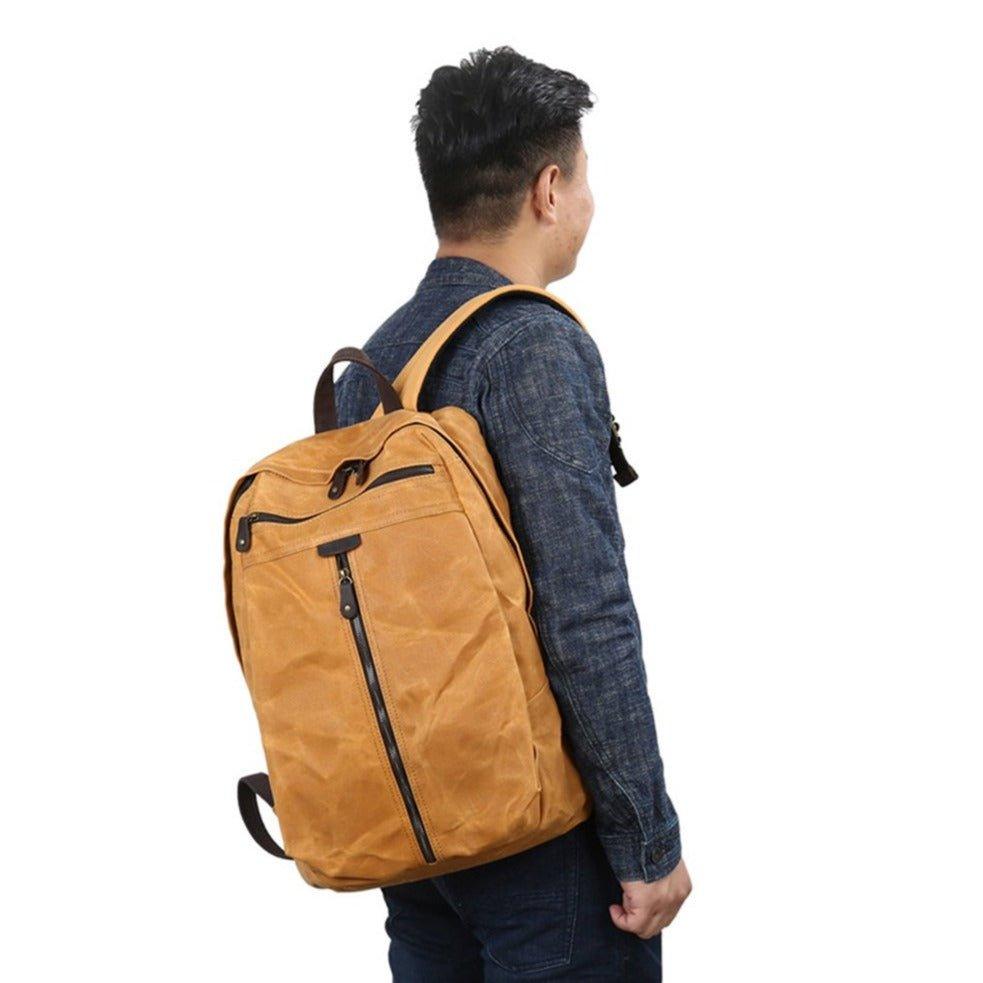 Waterproof Waxed Canvas Backpack Laptop Daypack