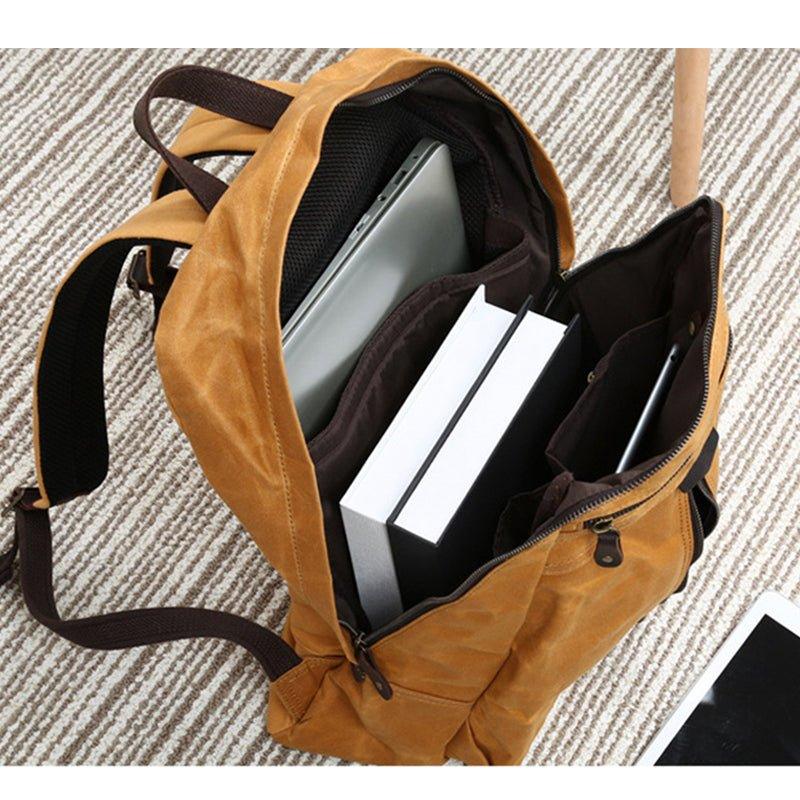 Waterproof Waxed Canvas Backpack Laptop Daypack