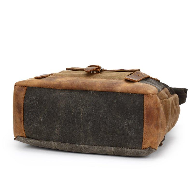 Roll Top Waxed Canvas Backpack Mens