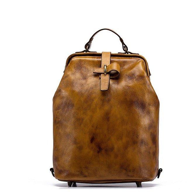 Womens Vegetable Leather Backpack