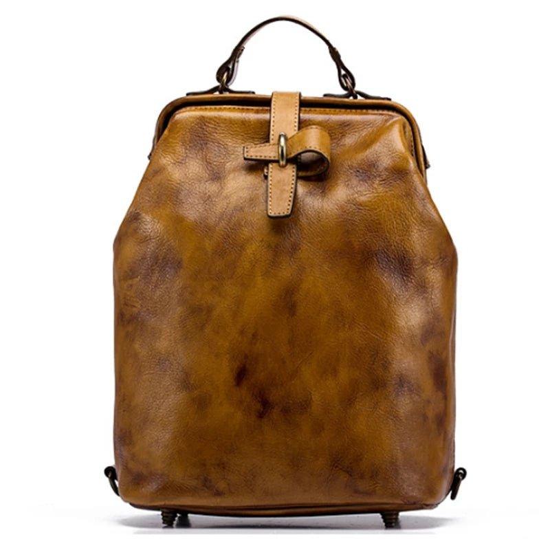 Womens Vegetable Leather Backpack