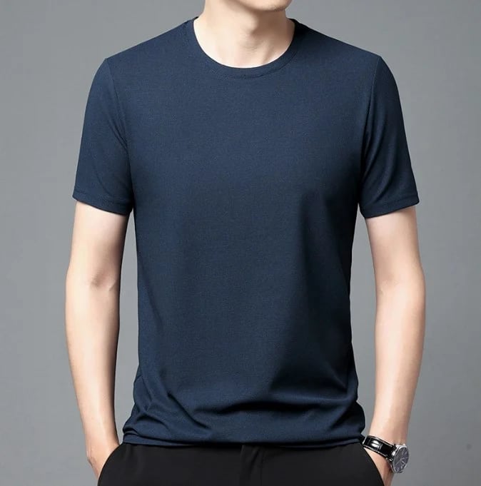 Waffle woven ice silk breathable T-shirt