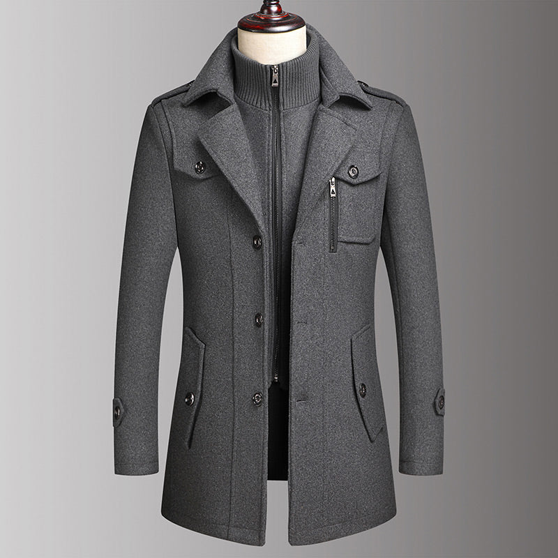 Men's Business Tweed Coat