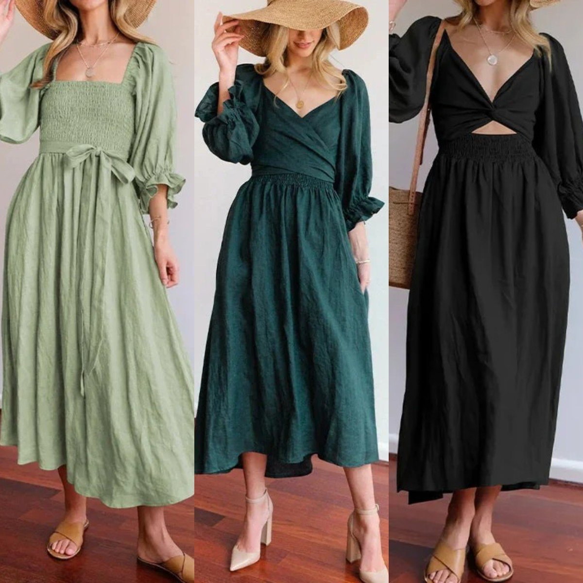 🌈Hot Sales🌈49% OFF-French Ruffled Lantern Sleeves Multi-wear Dress