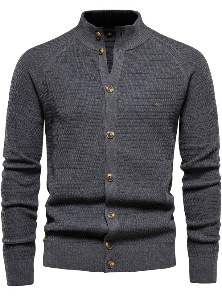 Men's Casual Solid Color Cardigan Sweater