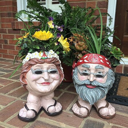(Gardening Upgrades)MUGGLY'S THE FACE STATUE PLANTER