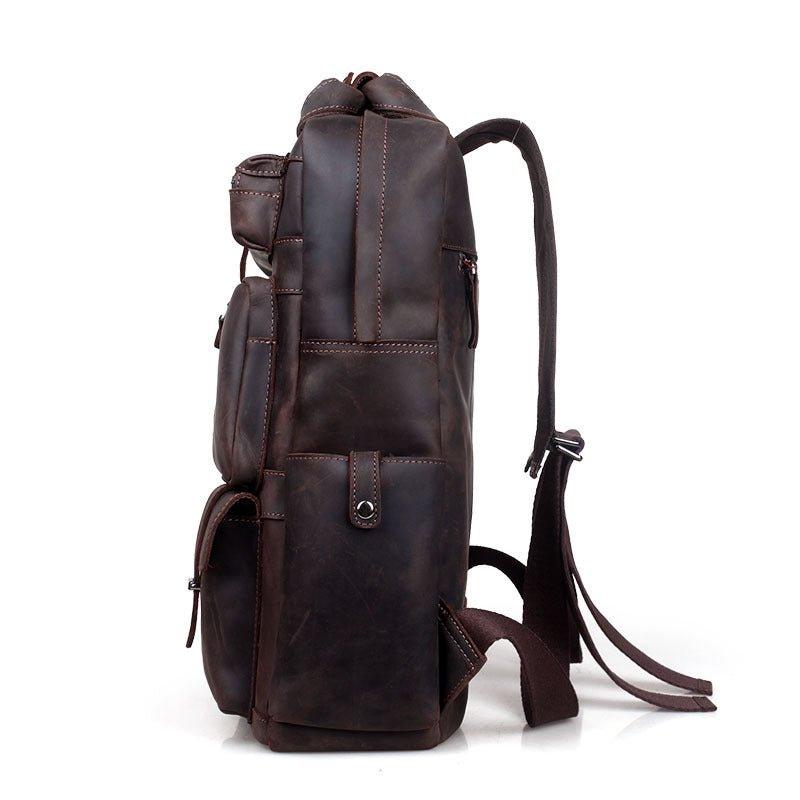 Vintage Leather Backpack for Laptop