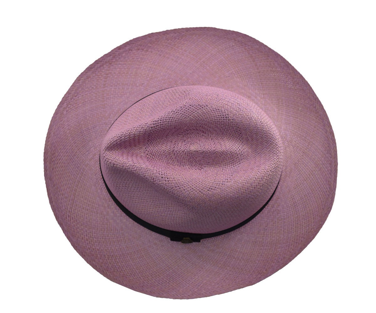 Advanced Original Panama Hat-Lilac Toquilla Straw-Handwoven in Ecuador(HatBox Included)