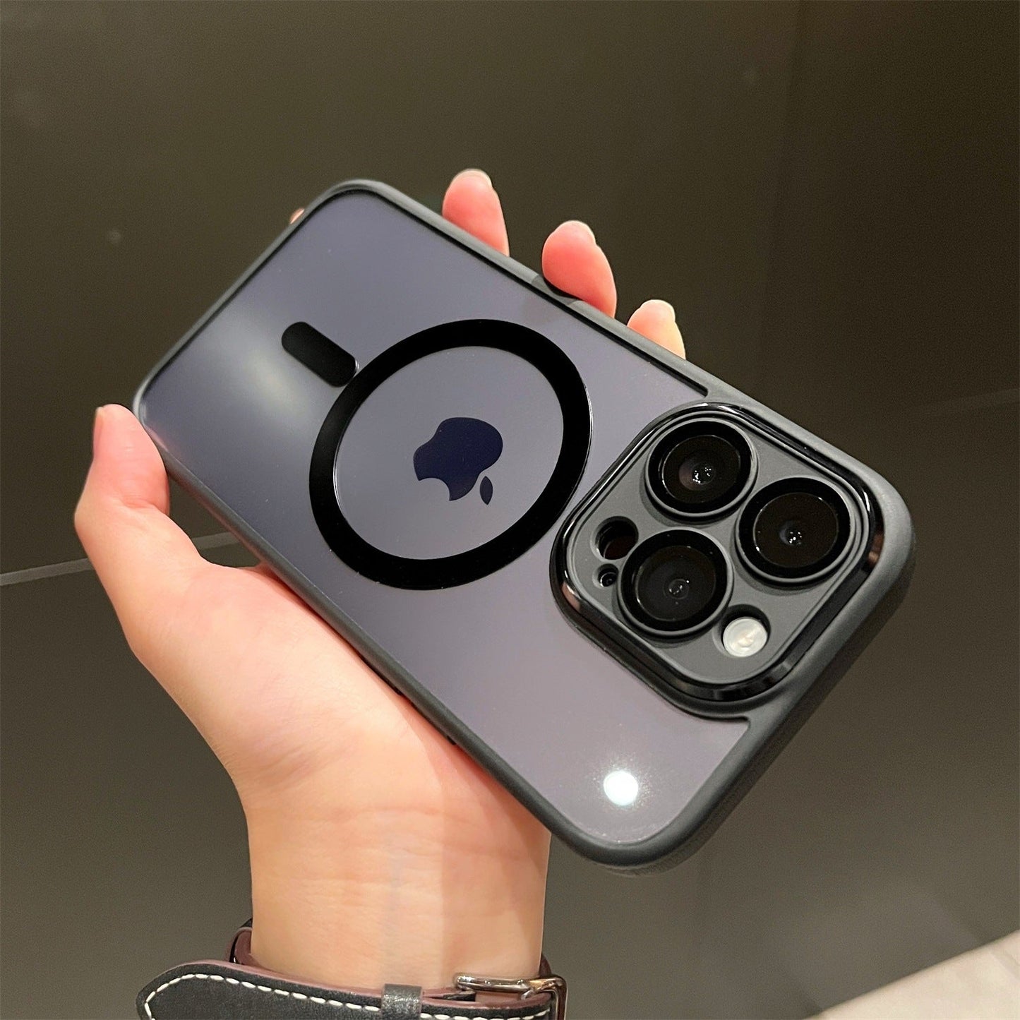 Transparent Acrylic Silicone Armor iPhone Case