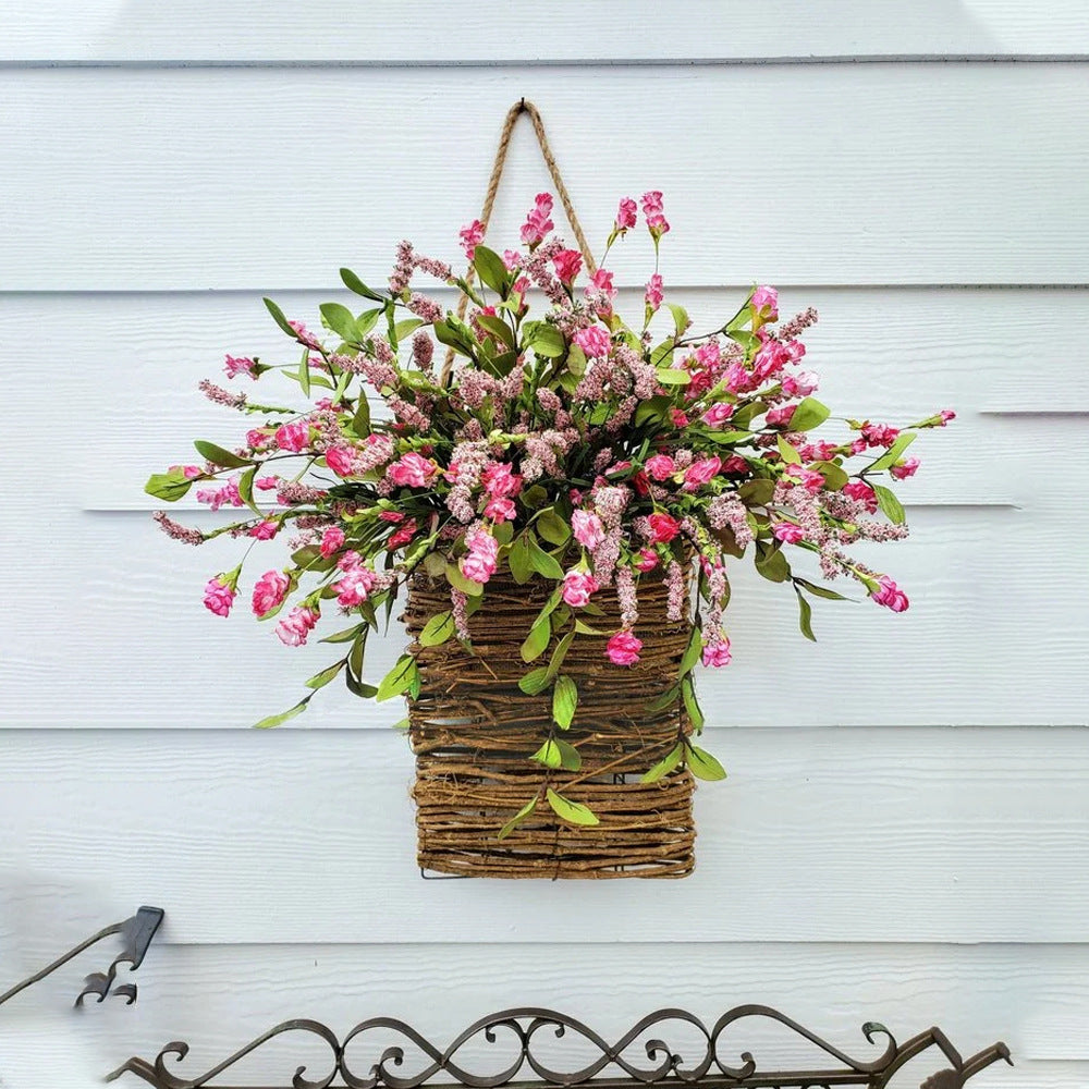 🎁🔥Last Day Promotion -50% OFF💐Cream Hydrangea Door Hanger Basket Wreath