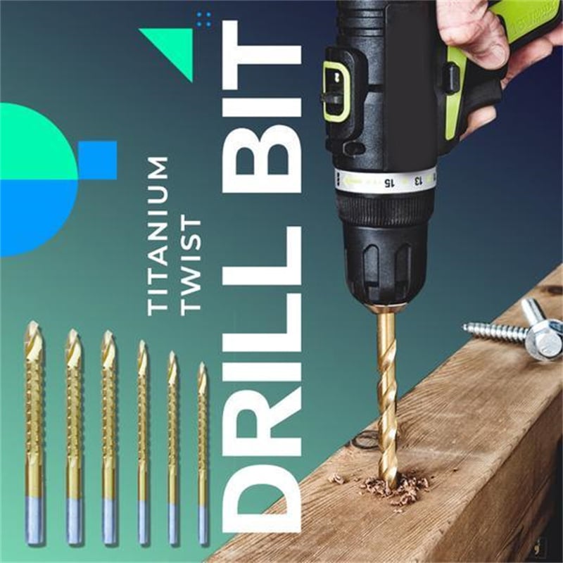 Twist Drill Bit Set Power Tool Accessories(6 Pcs )🔥