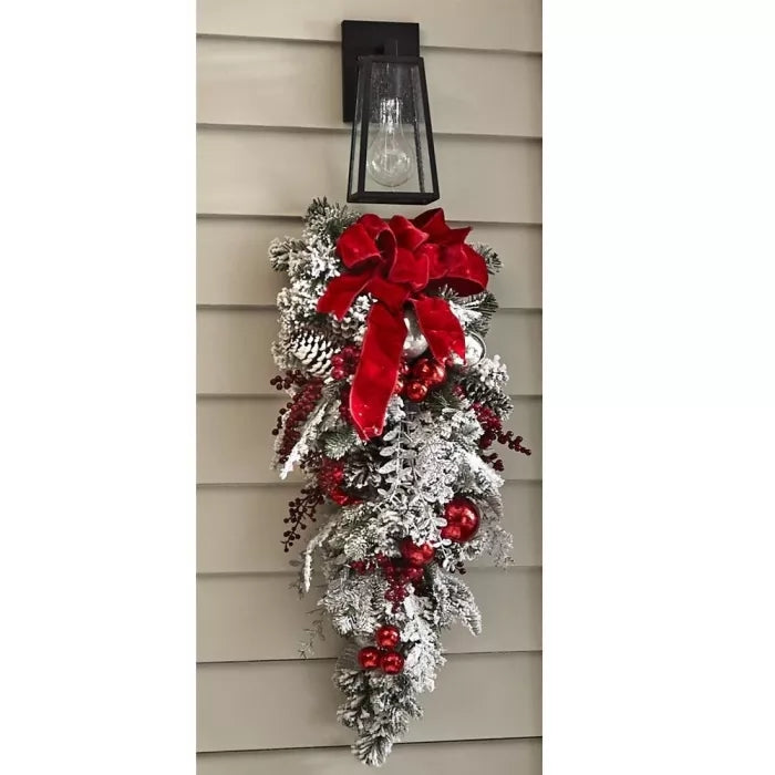 🌲Early Christmas Sale-The Cordless Prelit Red And White Holiday Trim