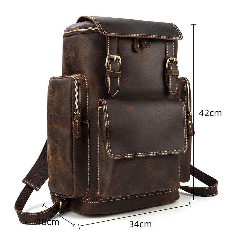 Large Leather Backpack Vintage