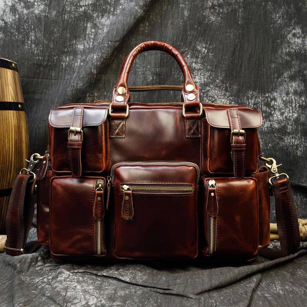 Vintage Leather Briefcase for Men