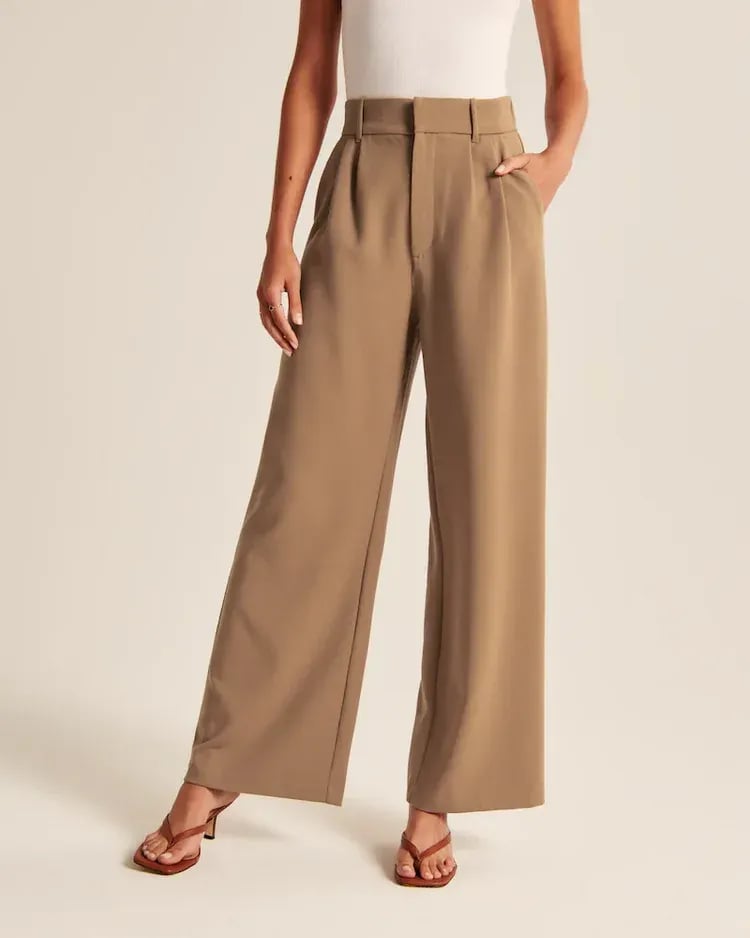 Lightweight Tailored Wide Leg Pants (Buy 2 Free Shipping)