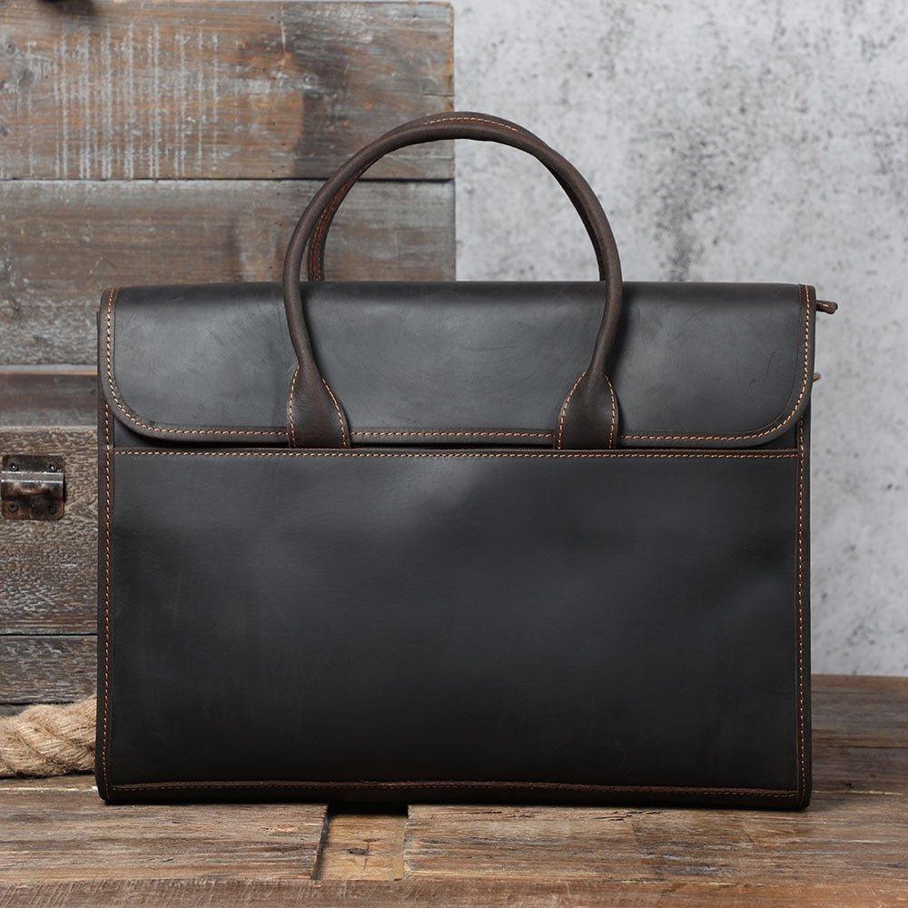 Slim Leather Laptop Bag for Men