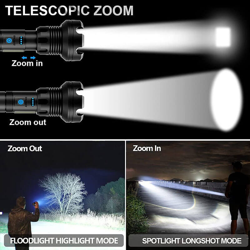 🔥Hot SALE🔥 - LED Rechargeable Tactical Laser Flashlight