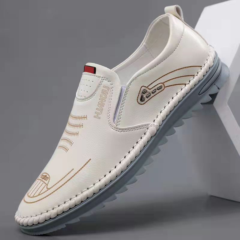 2024 spring new leather shoes non-slip business casual men's shoes