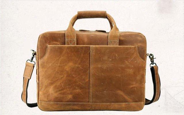 Leather Briefcase for Men 16 Inches Laptop Bag