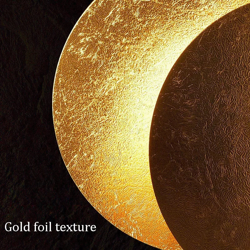 GoldVeil - Nordic Modern Creativity Bedroom Eclipse LED Art Wall Sconce Lamp