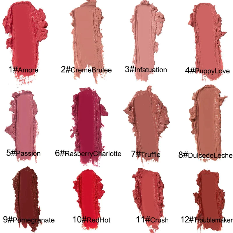 12 COLOR WATERPROOF LONG LASTING MOIST LIP GLOSS PLUMPER LIQUID LIPSTICK