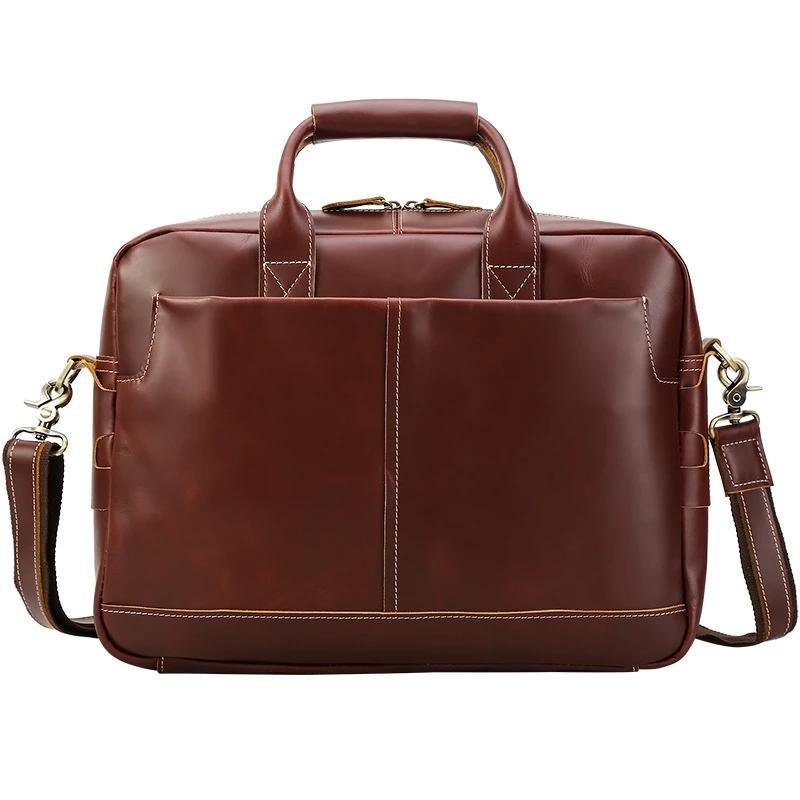 Leather Briefcase for Men 16 Inches Laptop Bag