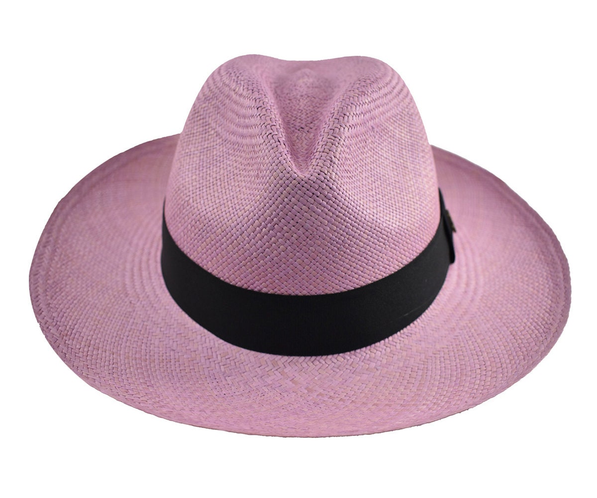 Advanced Original Panama Hat-Lilac Toquilla Straw-Handwoven in Ecuador(HatBox Included)