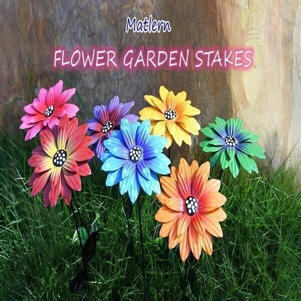 🔥SUMMER HOT SALE - 49% OFF🔥Metal Flowers Garden Stakes