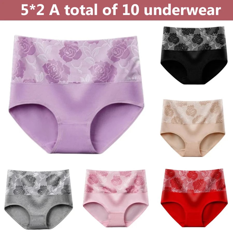 🔥Buy 5 Get 5 Free  Cotton Tummy Control  Underwear