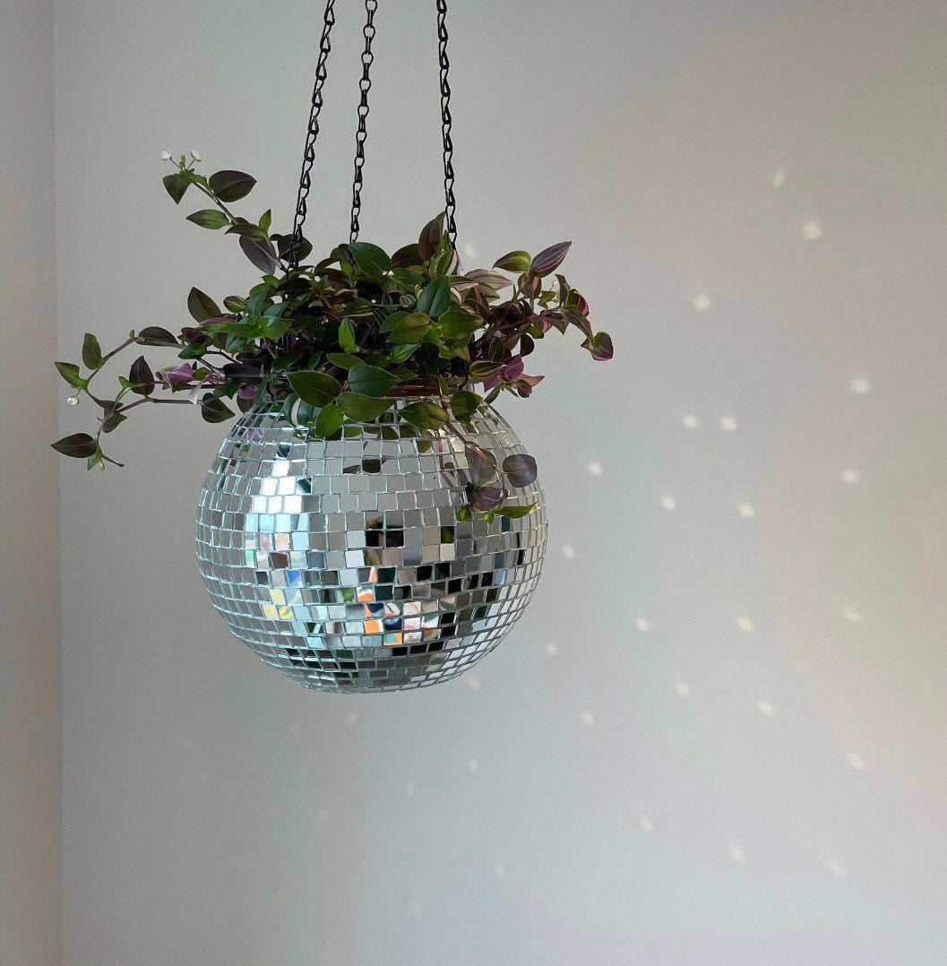 Disco Ball Hanging Planter