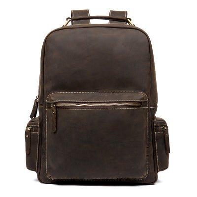 Vintage Genuine Leather Backpack Mens