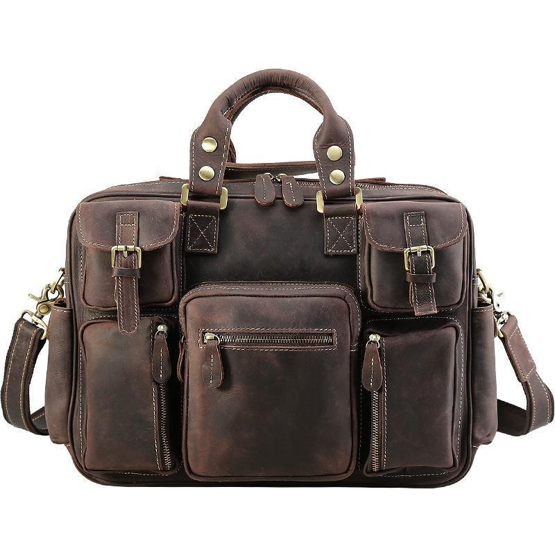 Vintage Leather Briefcase for Men – 7catbox