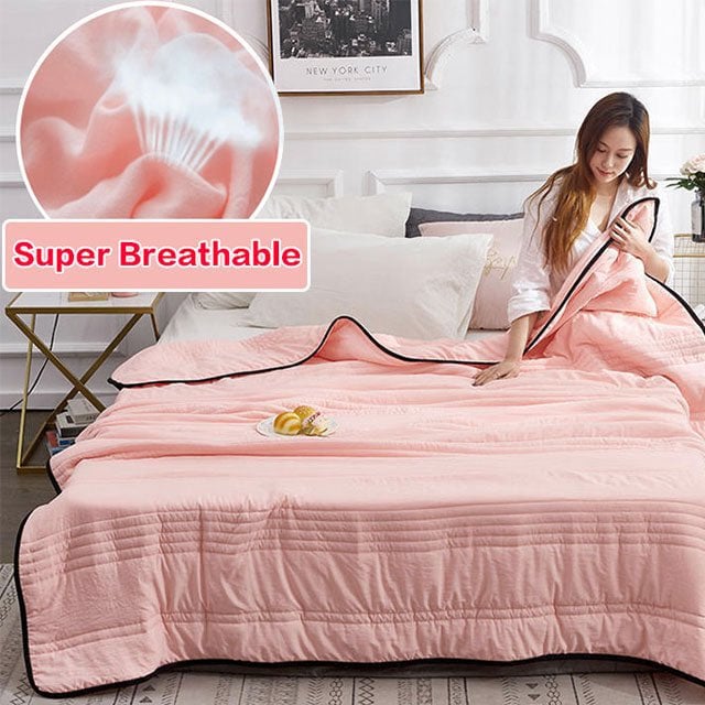 ❄️Perfect For Summer-Cool Ice Silk Summer Time Air  Blanket Queen King Size