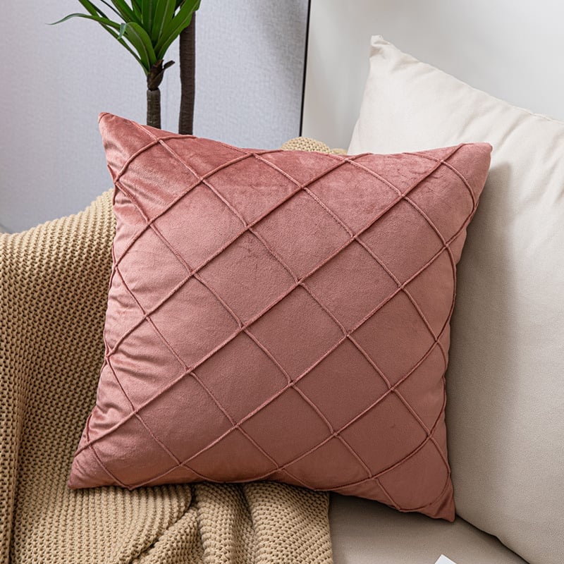 Velvet sofa throw pillow