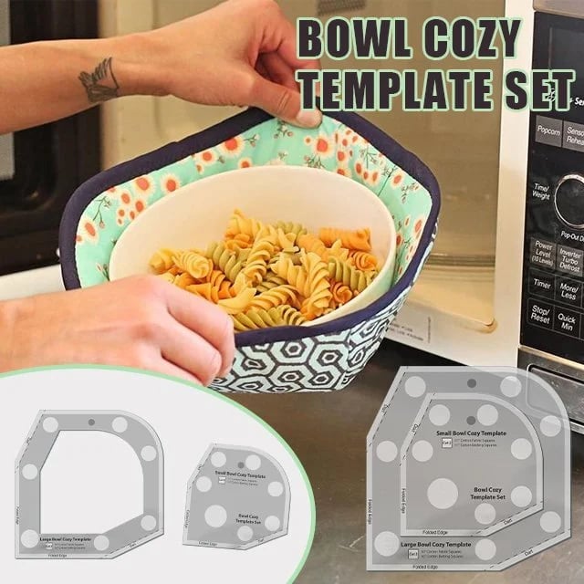 Bowl Cozy Template Cutting Ruler Set - 2PCS (With Instructions)