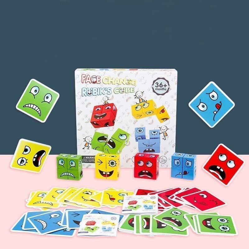 🎁2023-Christmas Hot Sale🎁 Face-Changing Magic Cube Building Blocks