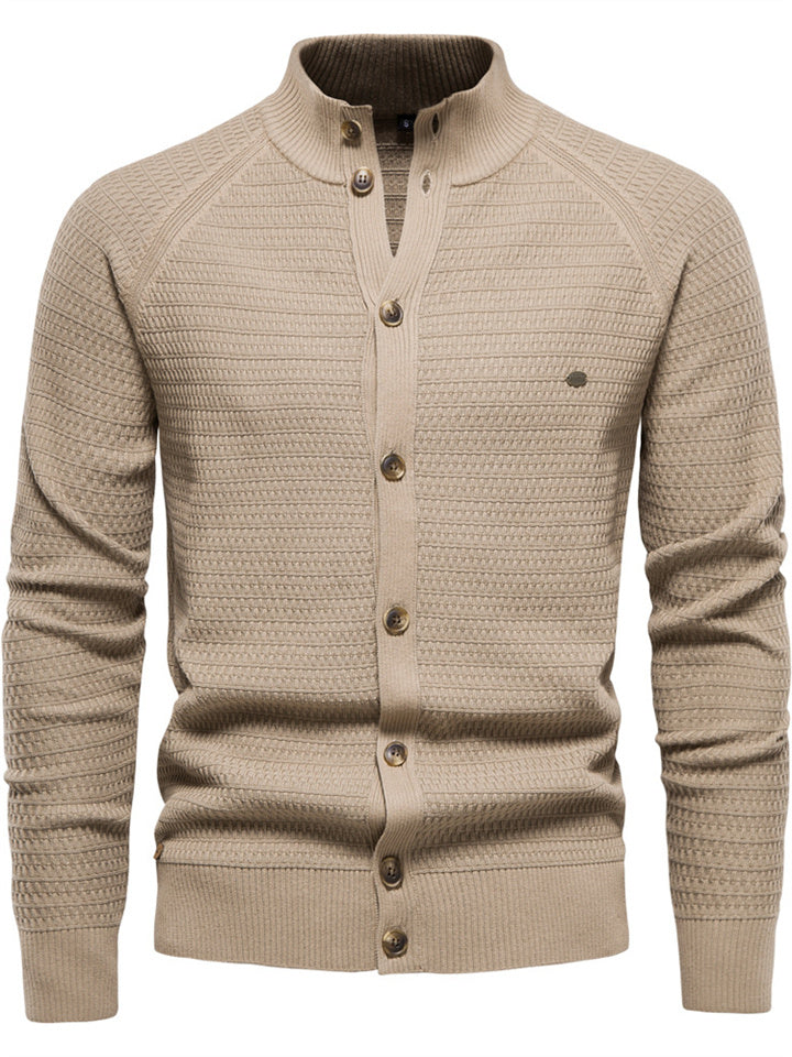 Men's Casual Solid Color Cardigan Sweater